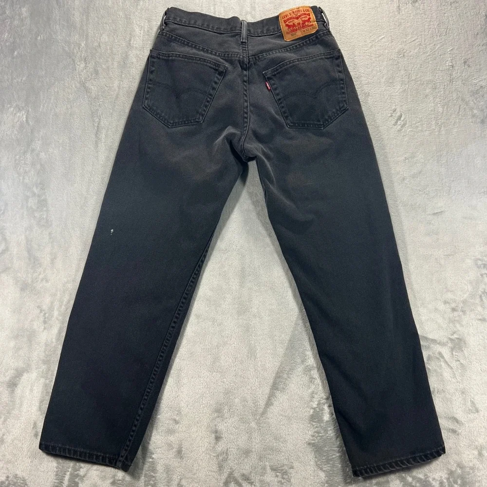 LEVI'S 550 Relaxed Fit Jeans Mens 32x30 Washed Black Bleach Stain Tapered 2016